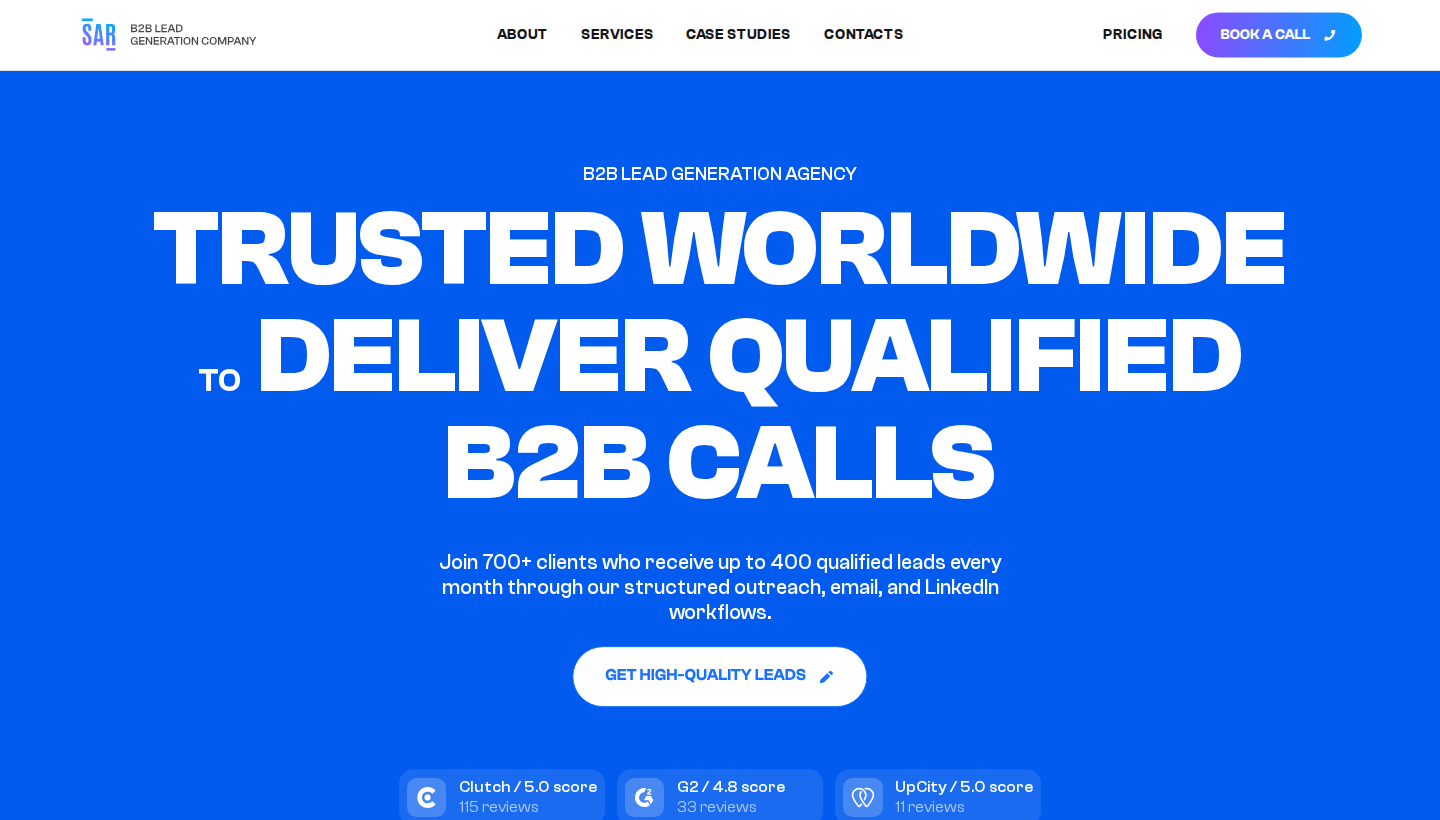 SalesAR homepage screenshot