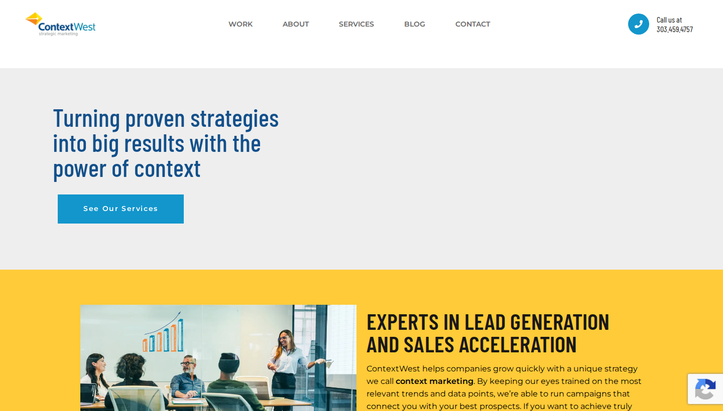 ContextWest homepage screenshot
