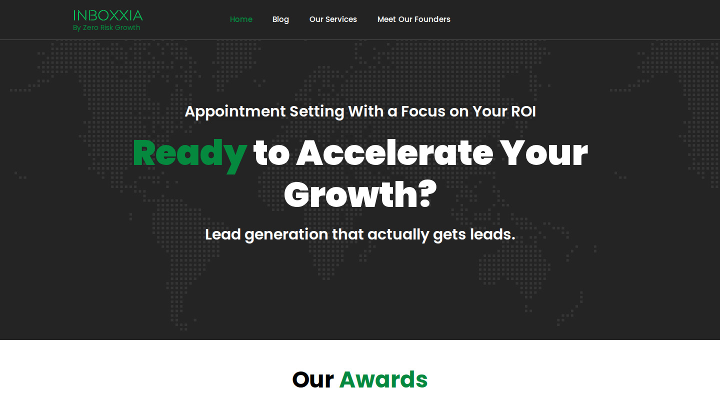 Inboxxia homepage screenshot