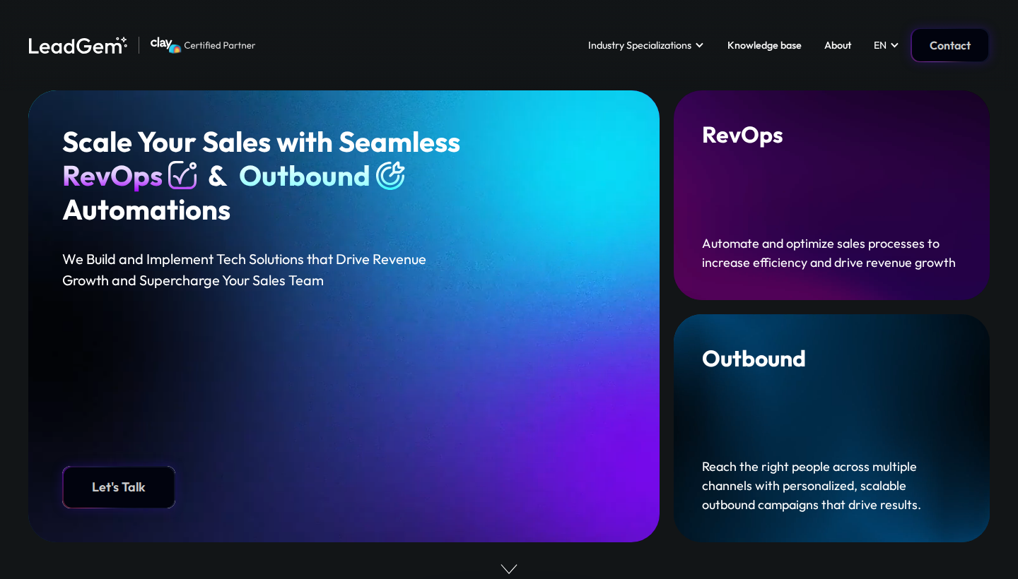 LeadGem homepage screenshot
