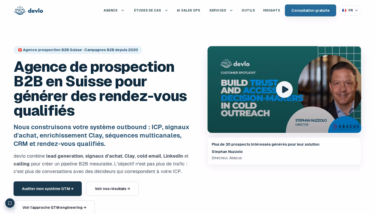 devlo homepage screenshot