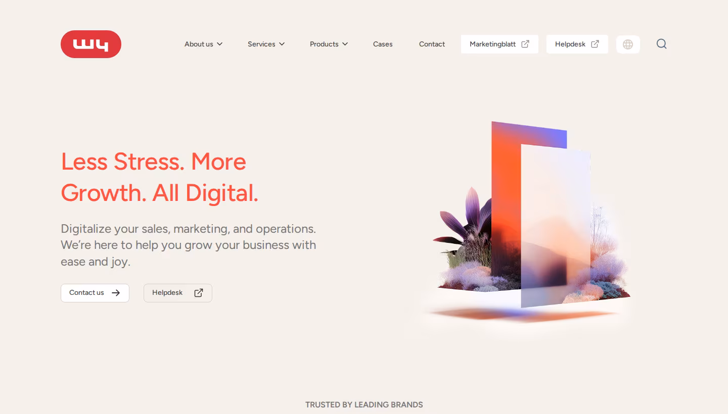 W4 homepage screenshot