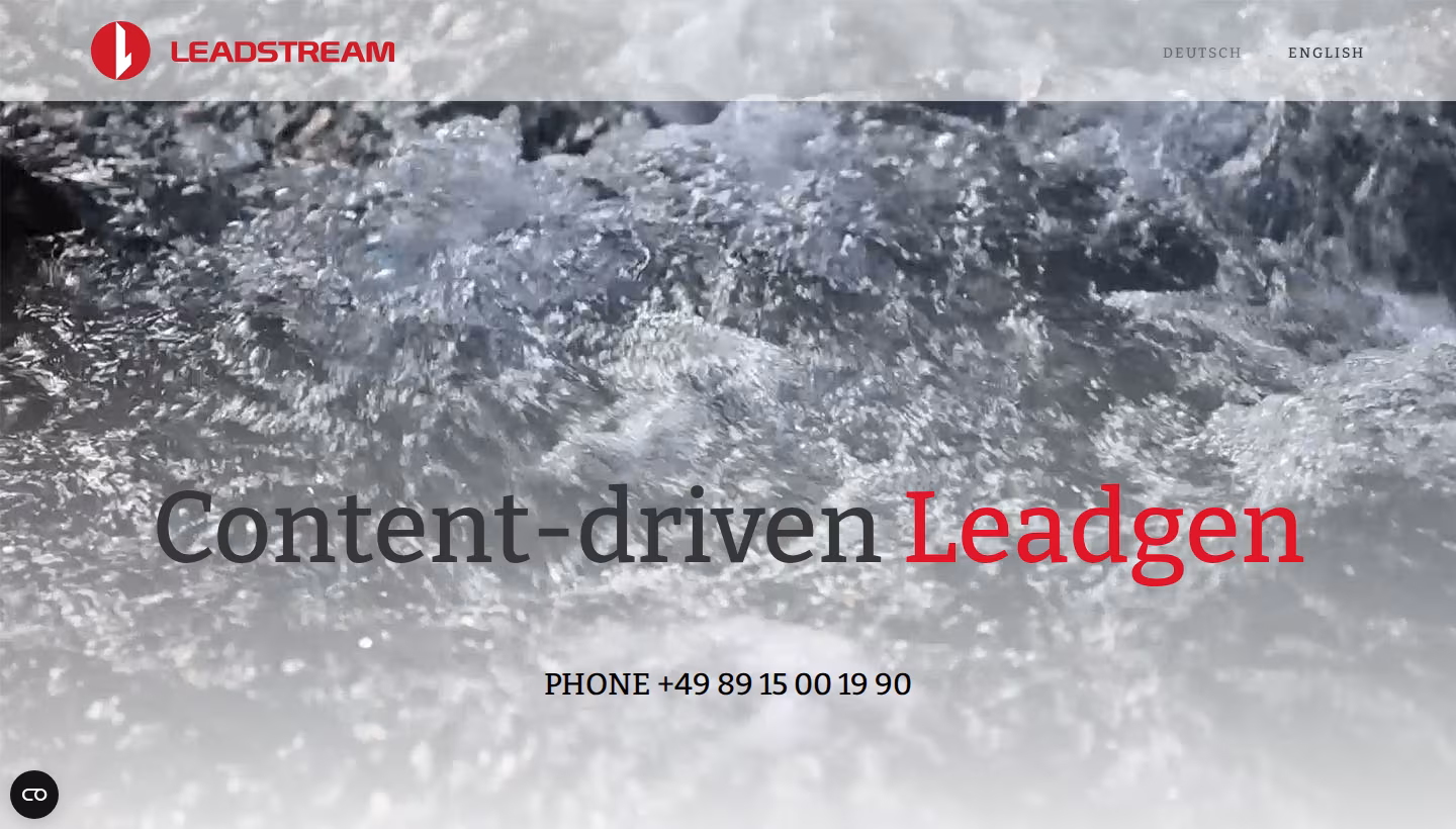 Leadstream homepage screenshot