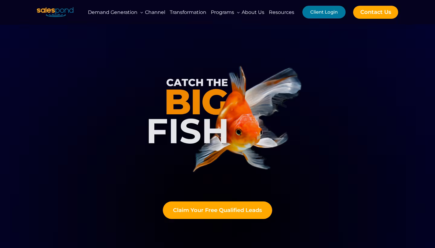SalesPond homepage screenshot