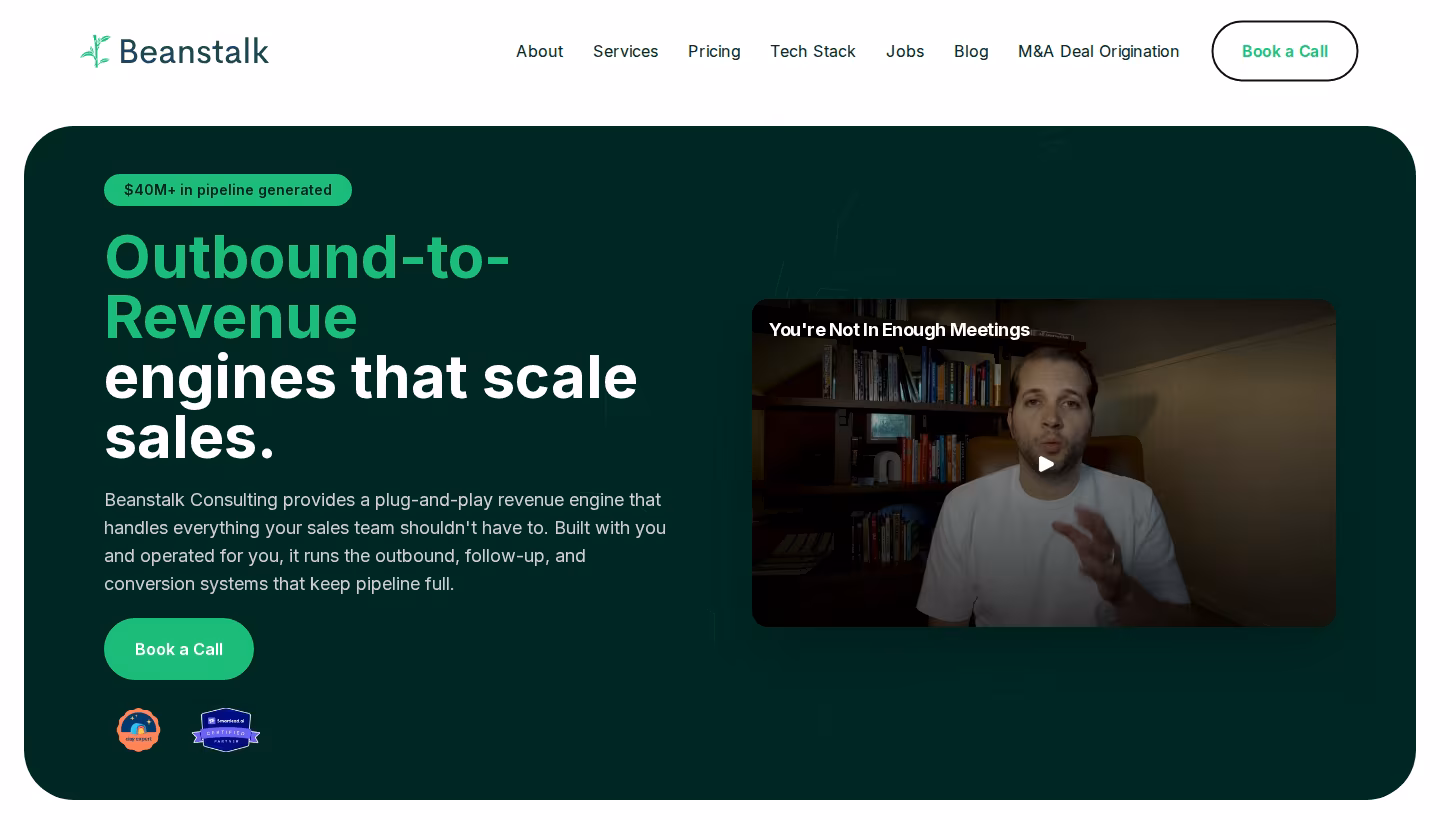 Beanstalk Consulting homepage screenshot