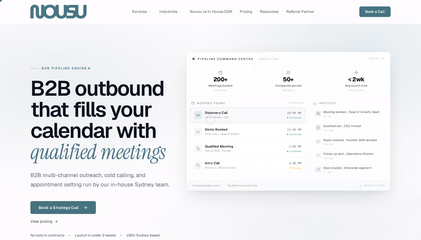 Nousu Collective homepage screenshot