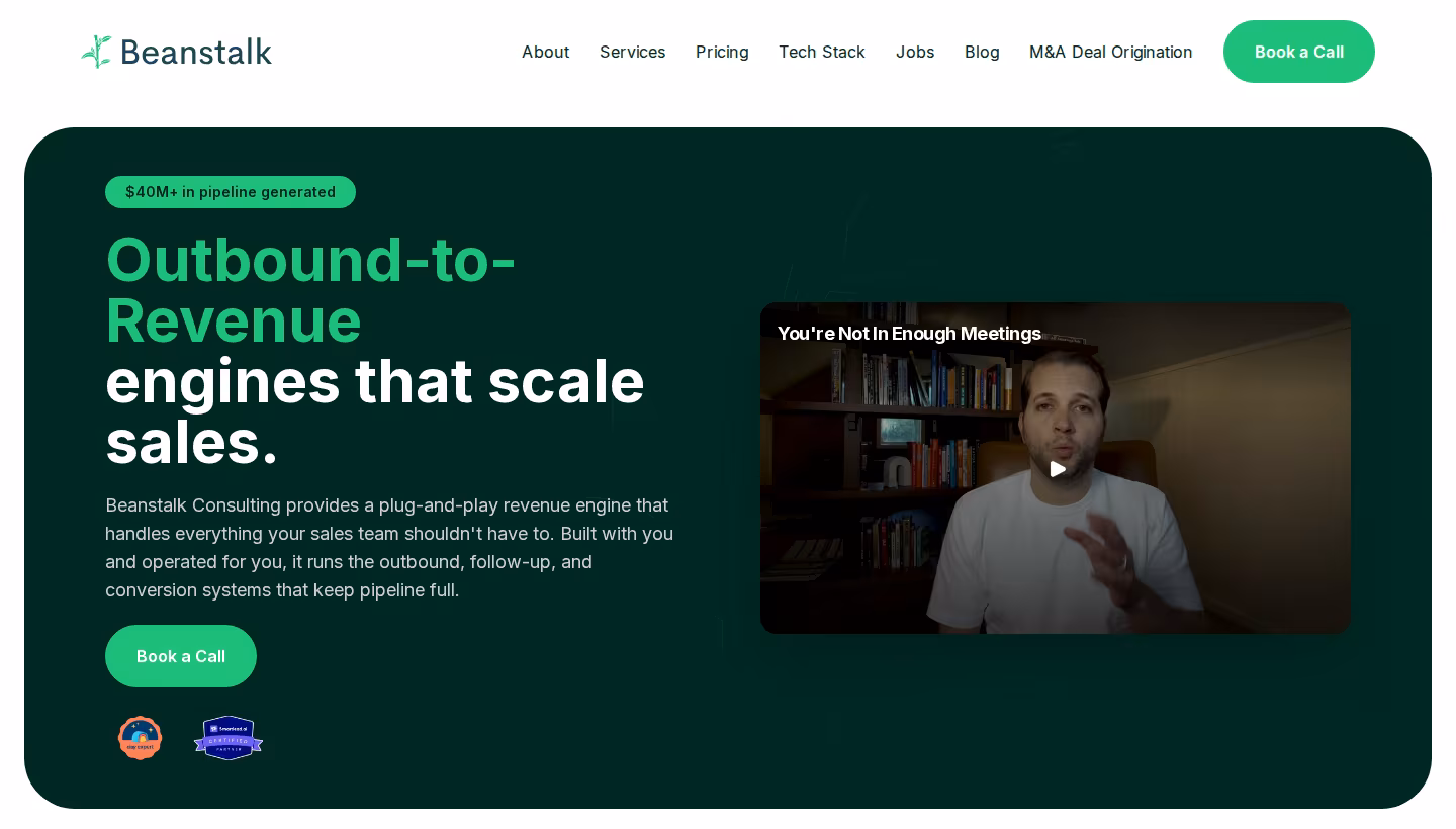 Beanstalk Consulting homepage screenshot