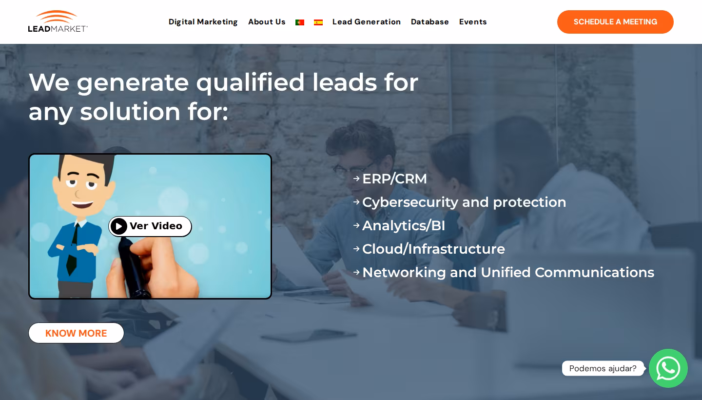 LeadMarket homepage screenshot