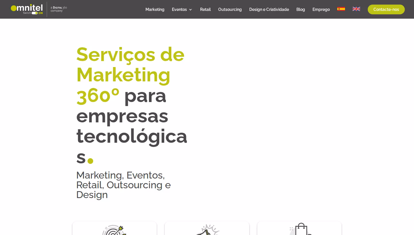 Omnitel homepage screenshot