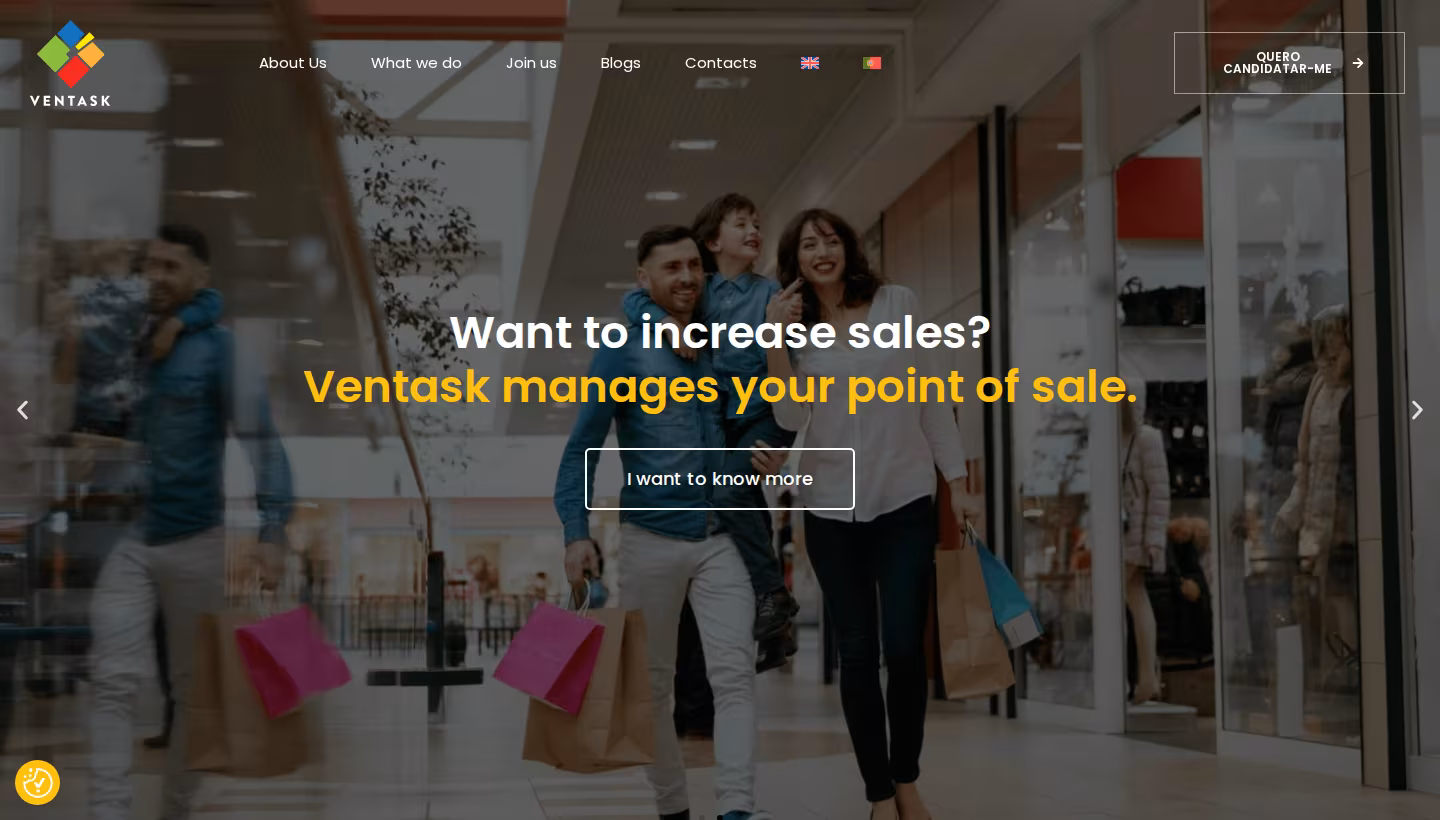 Ventask homepage screenshot
