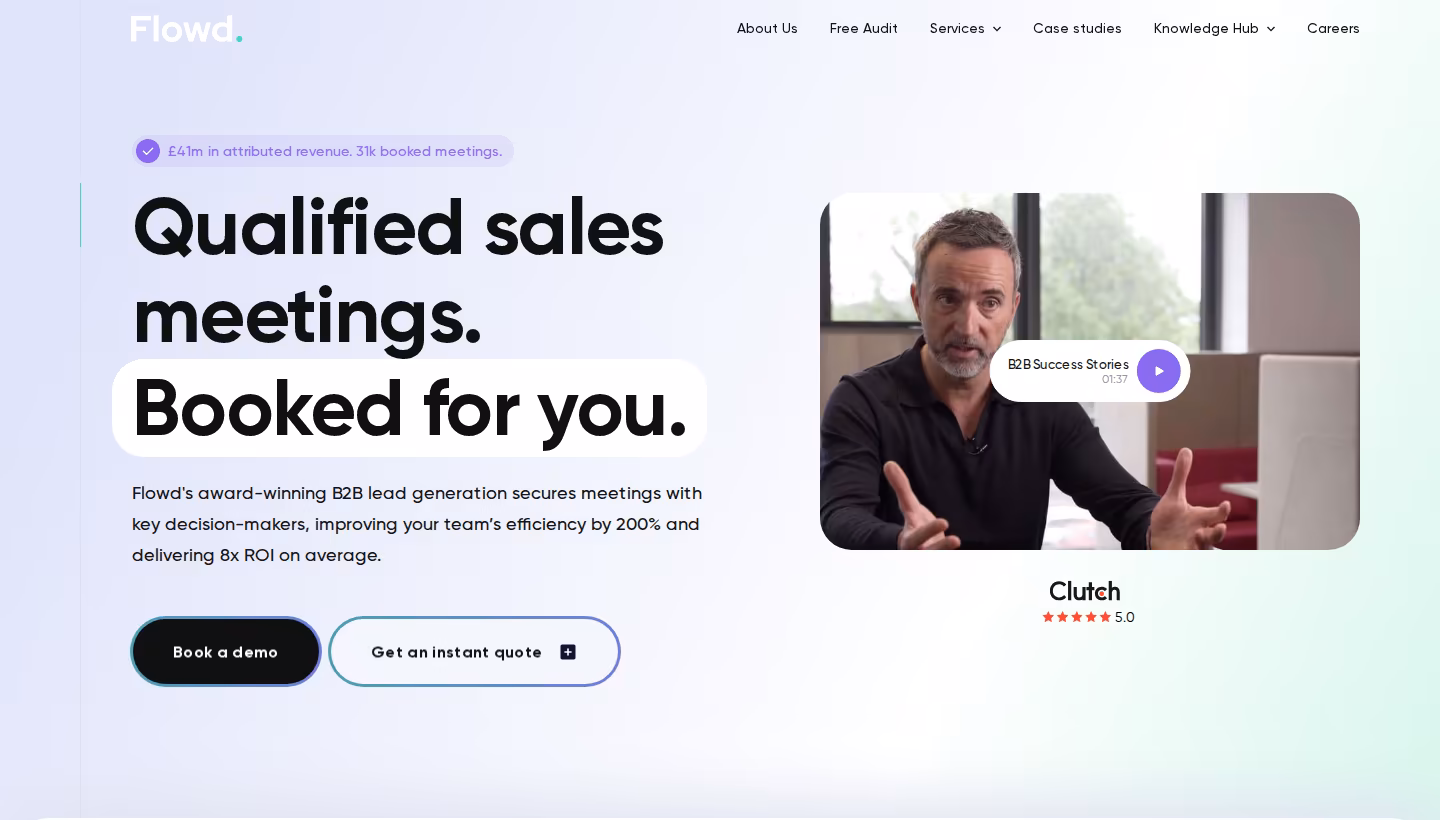 Flowd homepage screenshot