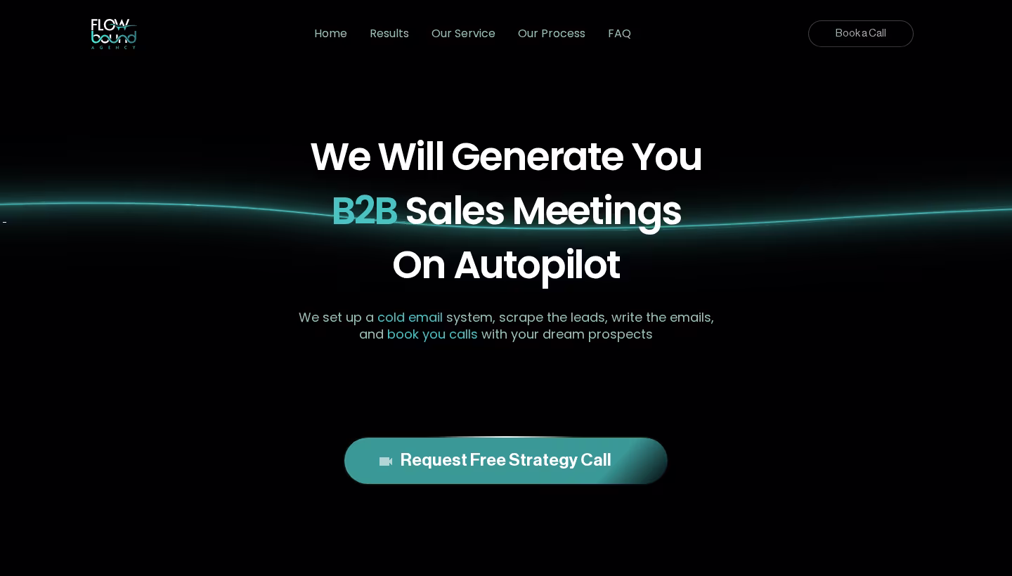 FlowBound homepage screenshot