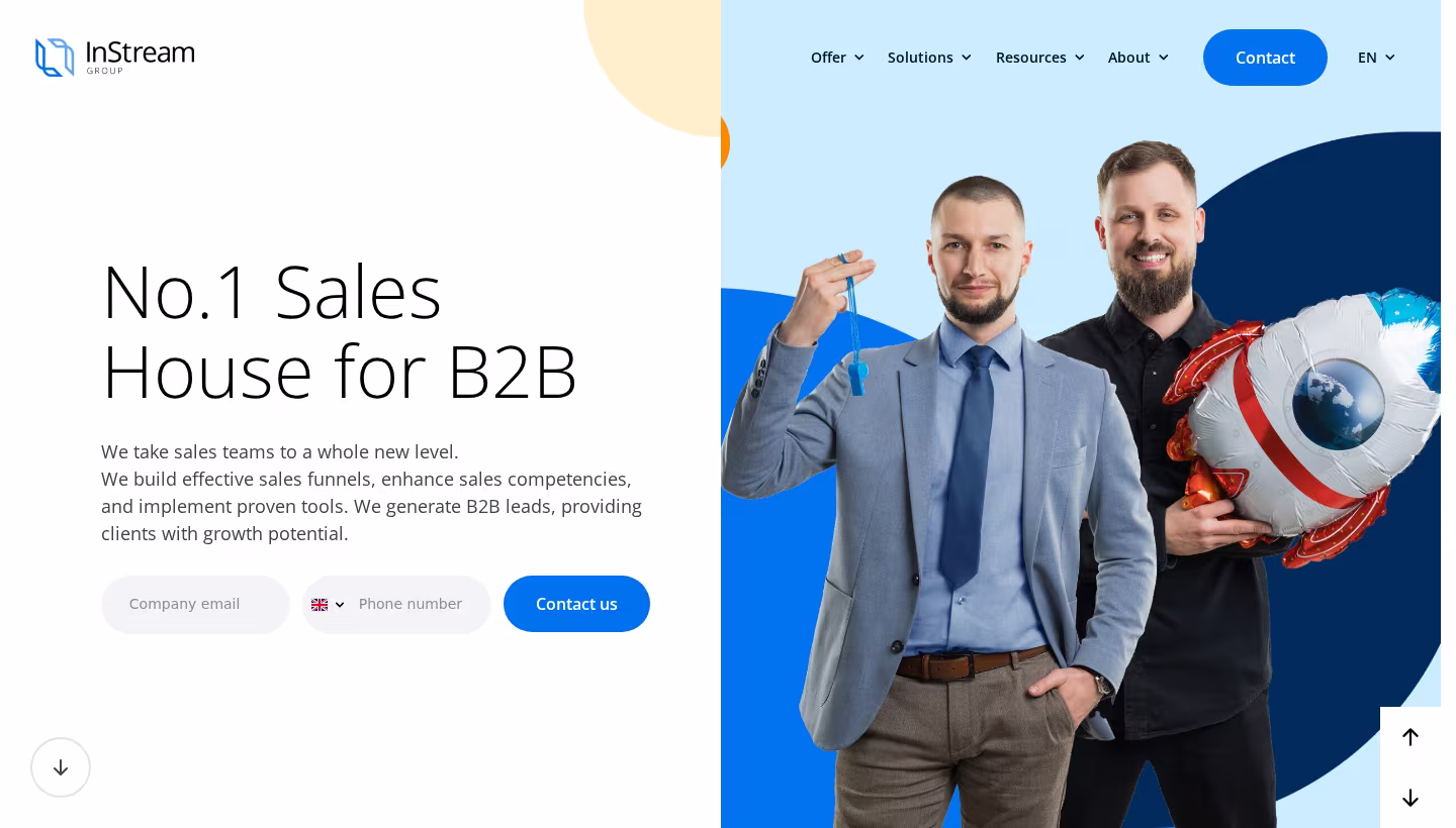 InStream Group homepage screenshot