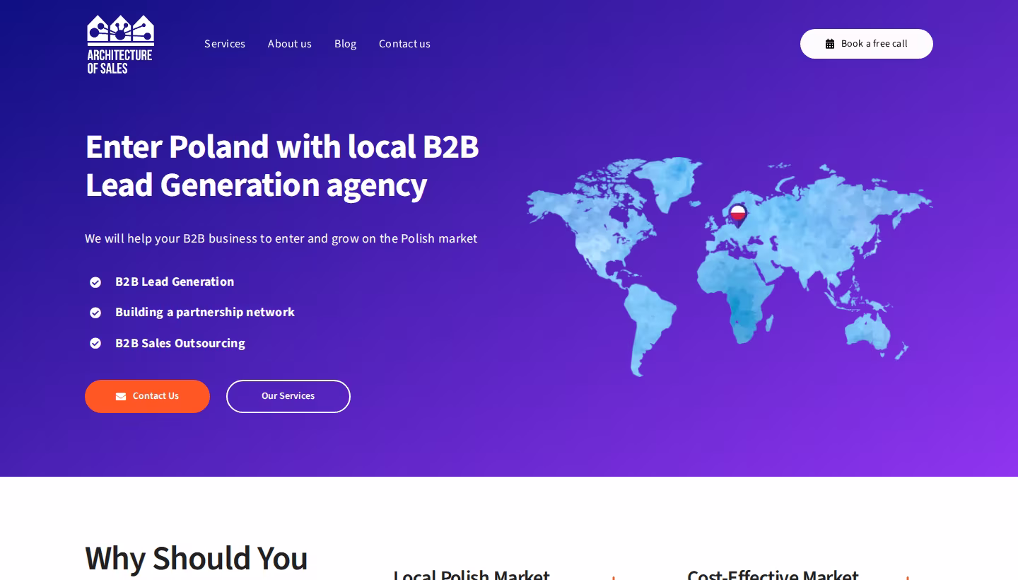 Architecture of Sales homepage screenshot