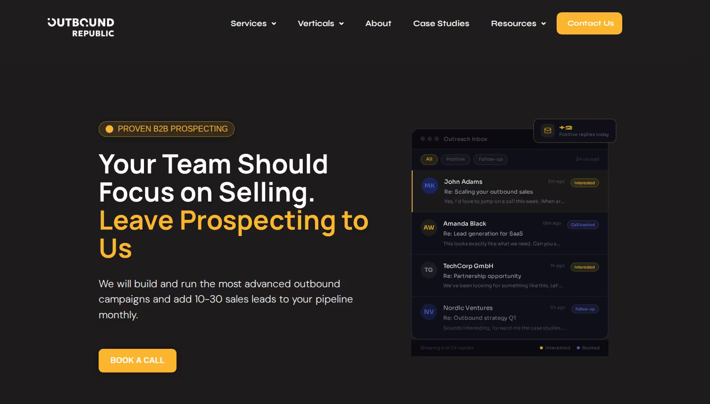 Outbound Republic homepage screenshot