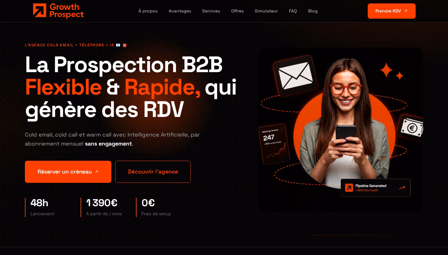 Growth Prospect homepage screenshot