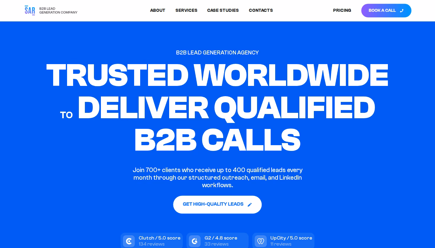 SalesAR homepage screenshot