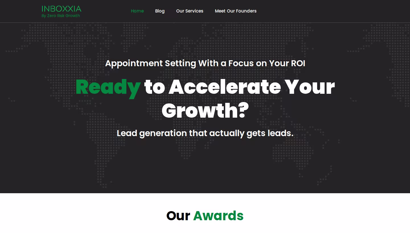 Inboxxia homepage screenshot