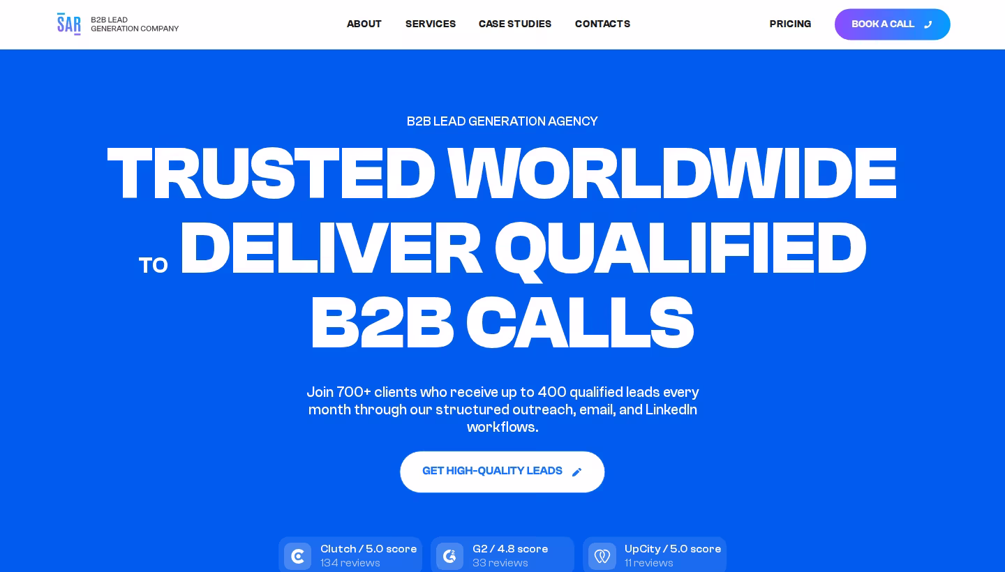 SalesAR homepage screenshot