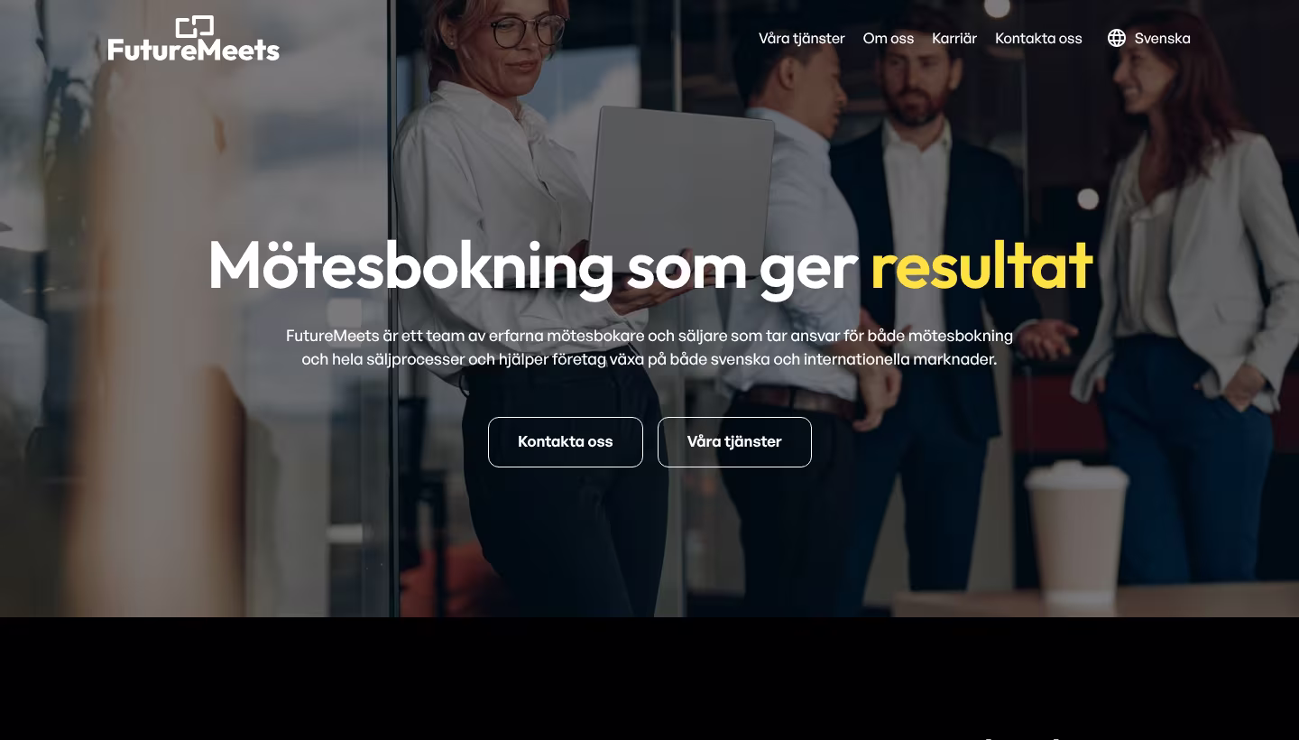 FutureMeets homepage screenshot