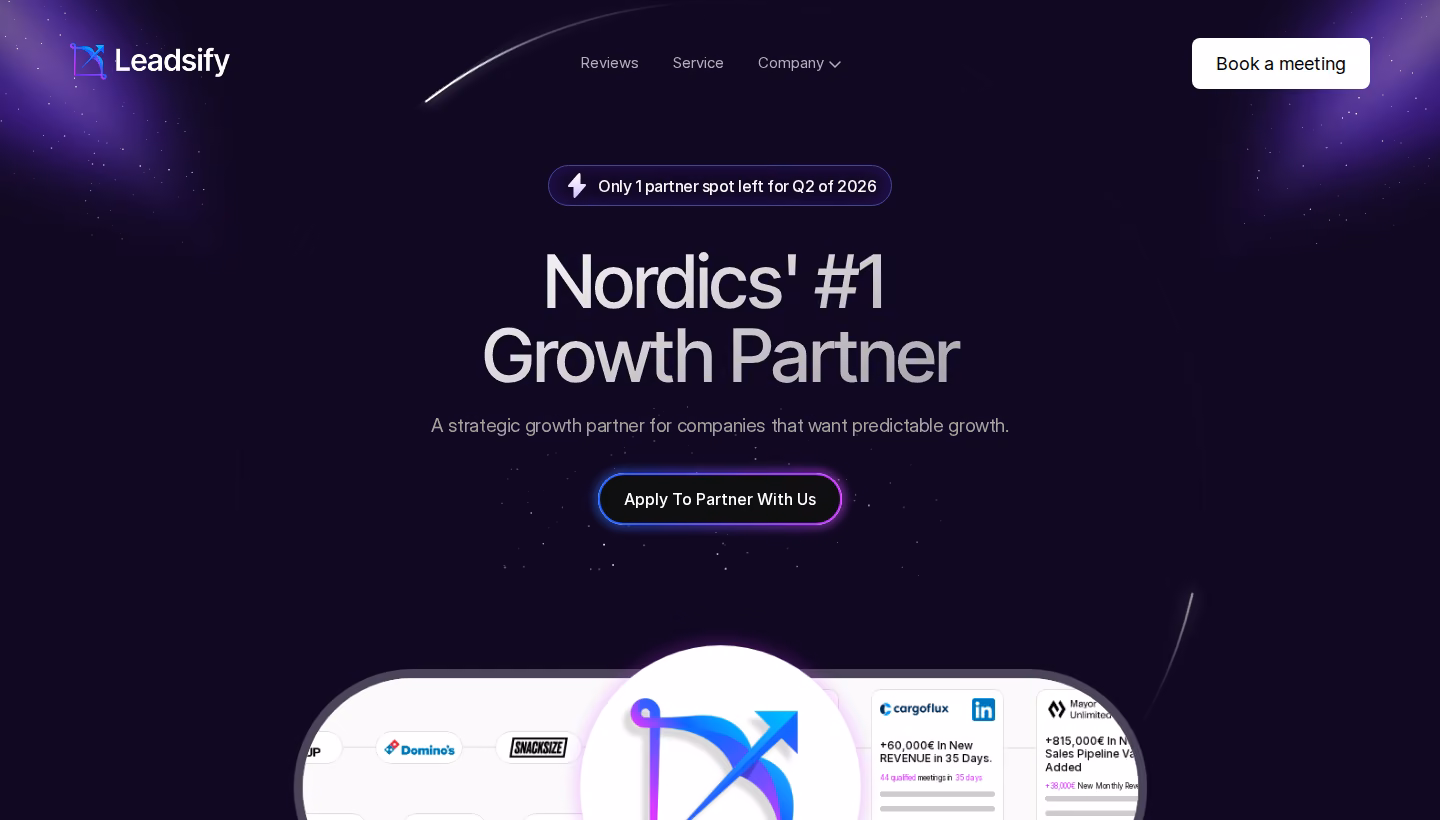 Leadsify homepage screenshot