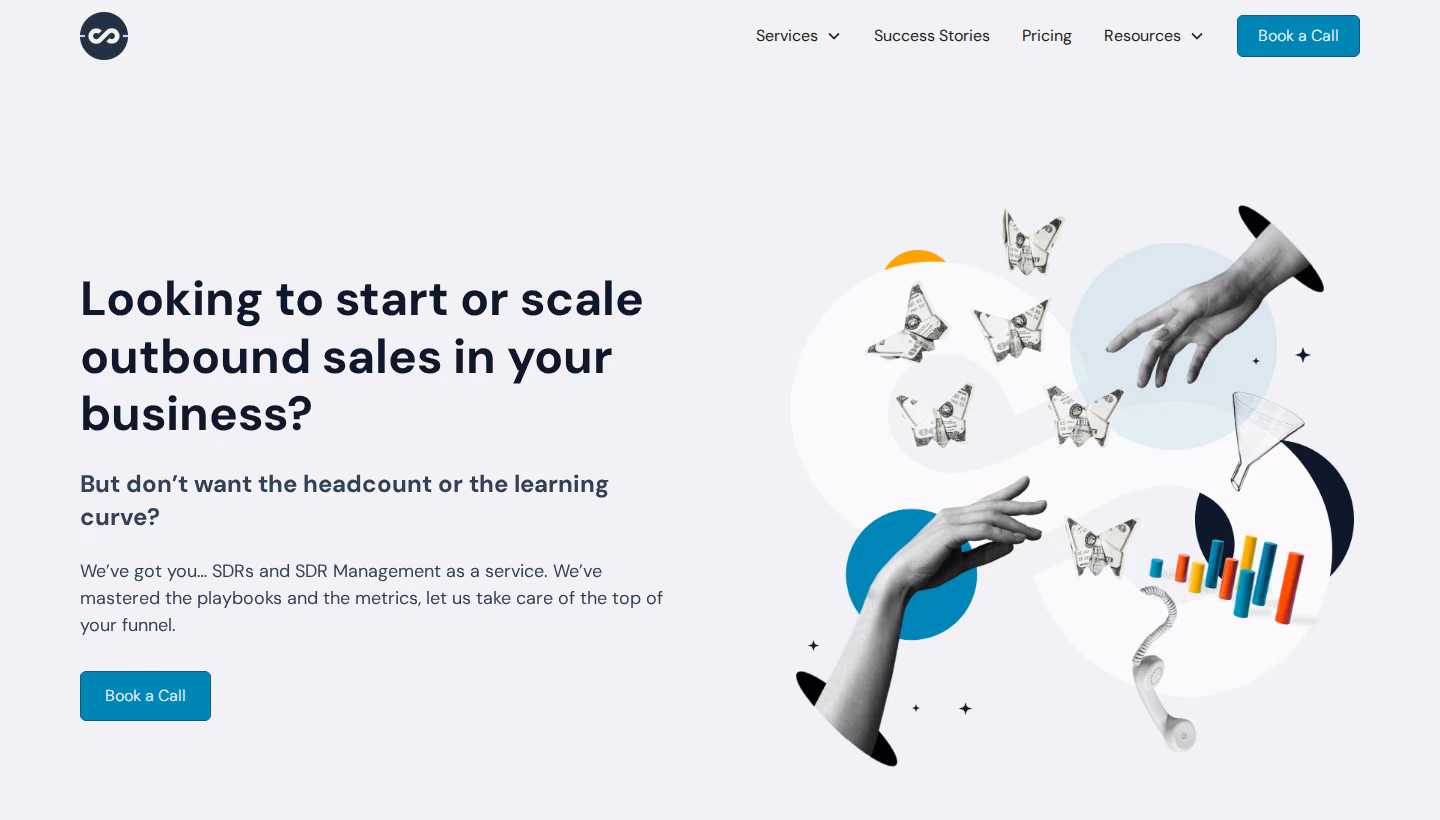Sales Science homepage screenshot