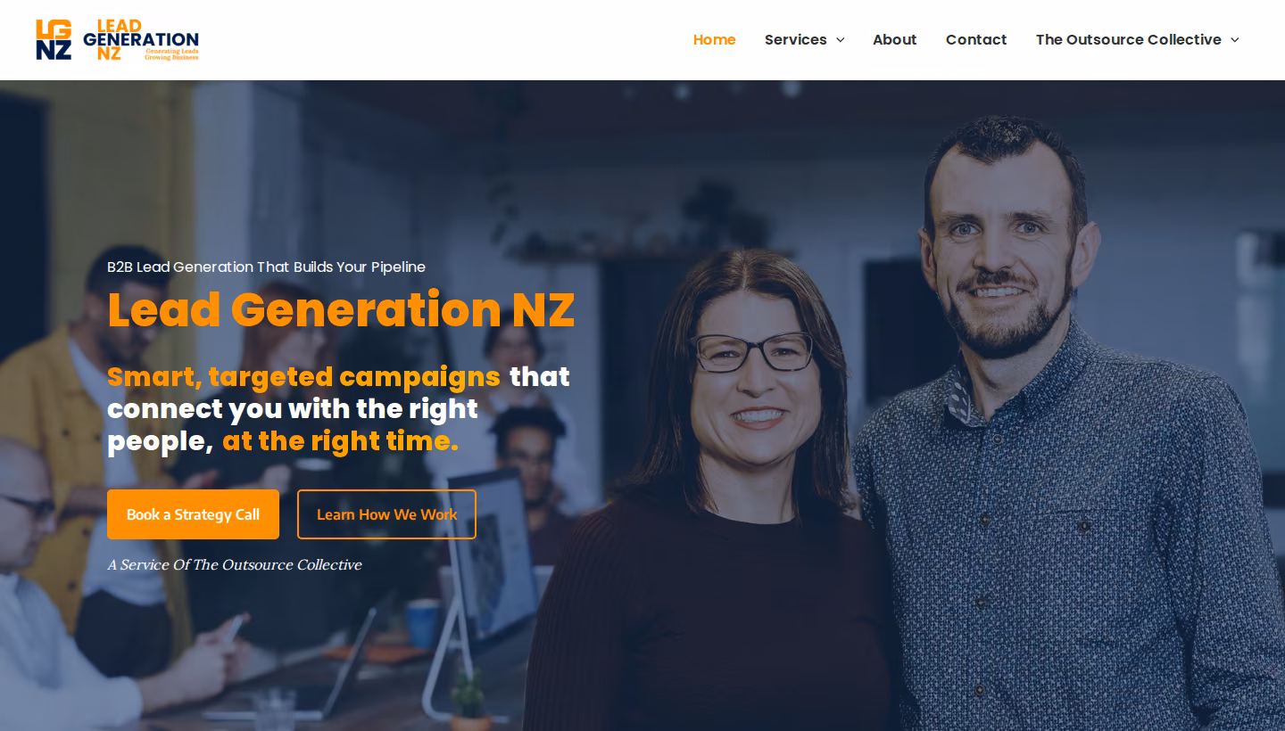 Lead Generation NZ homepage screenshot