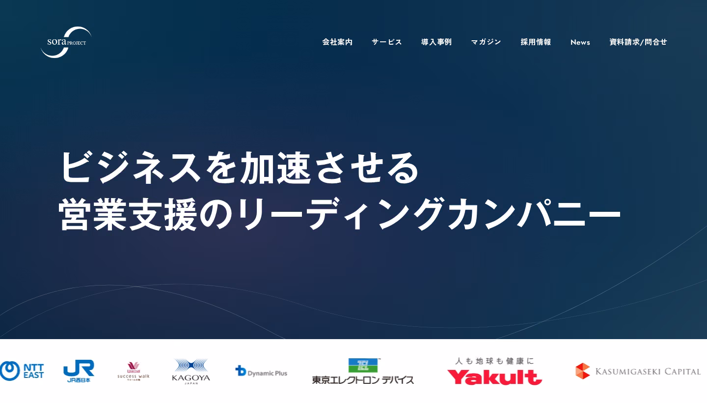 SORA Project homepage screenshot