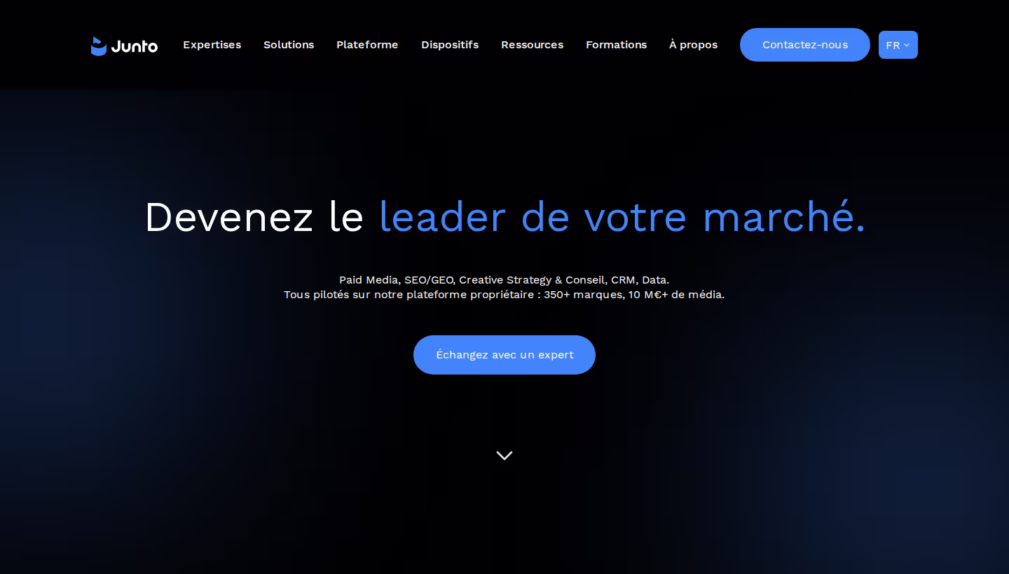 Junto homepage screenshot