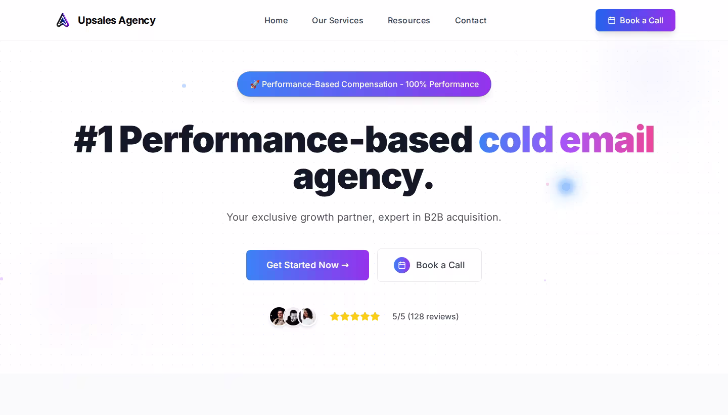 Upsales Agency homepage screenshot