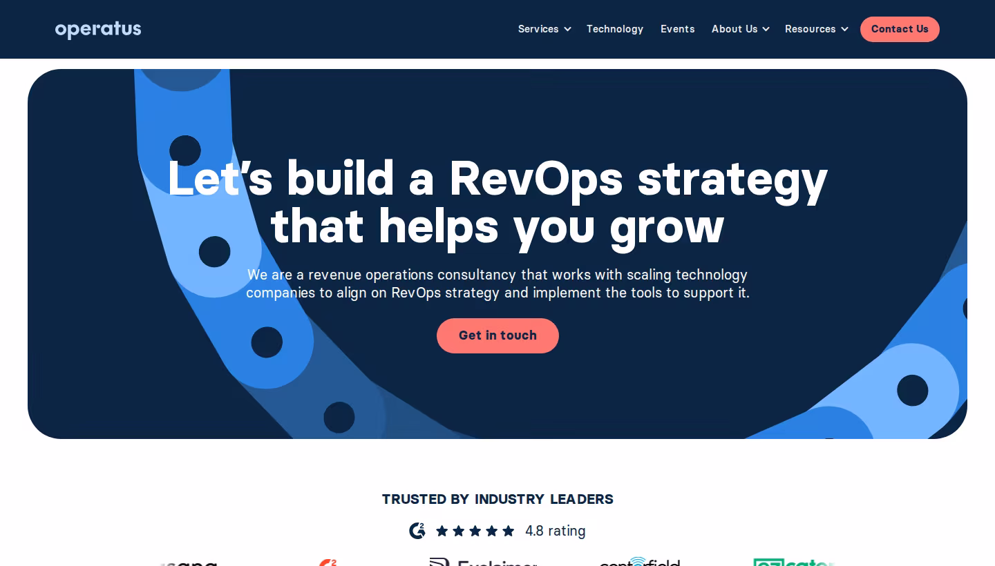 Operatus homepage screenshot