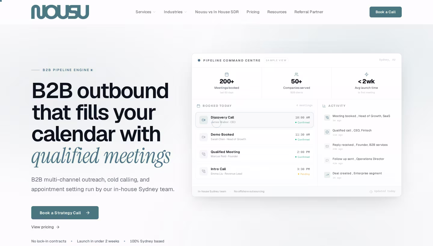 Nousu Collective homepage screenshot