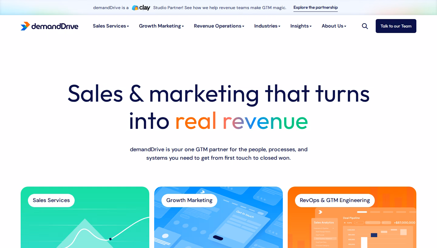 demandDrive homepage screenshot