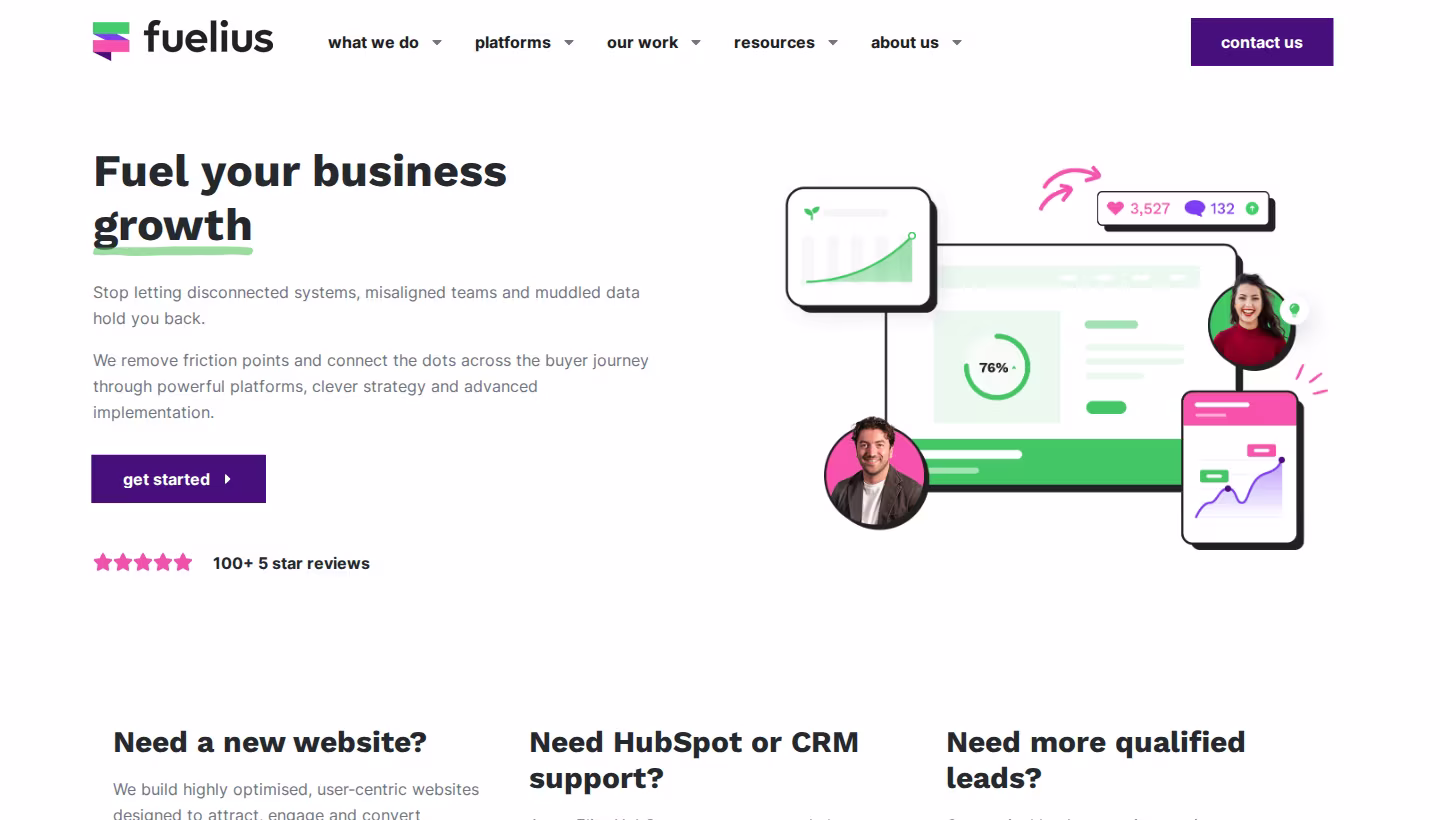 Fuelius homepage screenshot