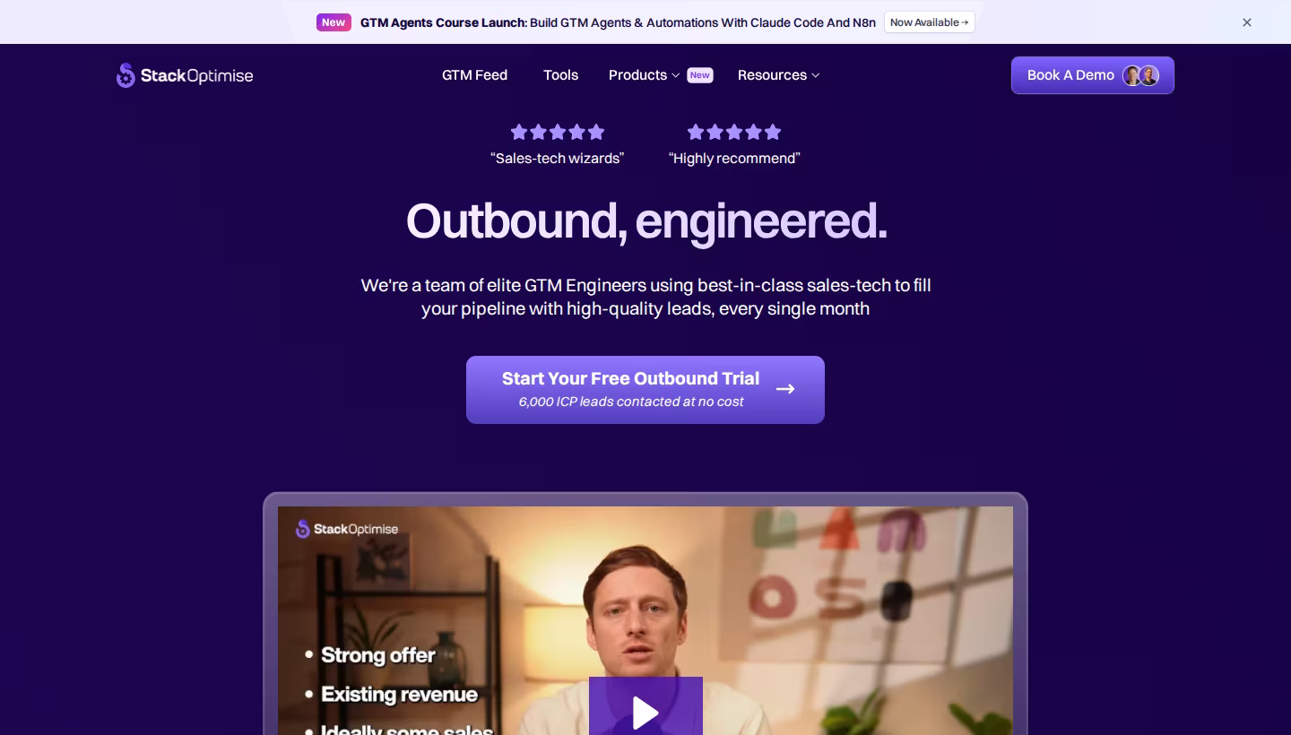 StackOptimise homepage screenshot