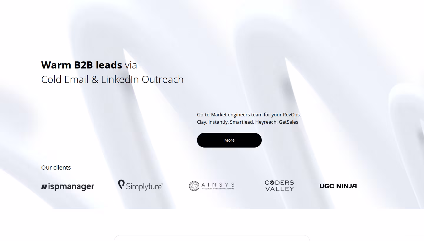 Outreacher homepage screenshot