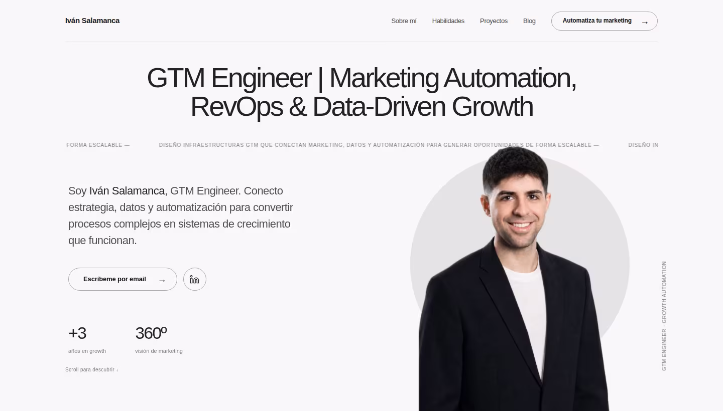 Iván Salamanca homepage screenshot