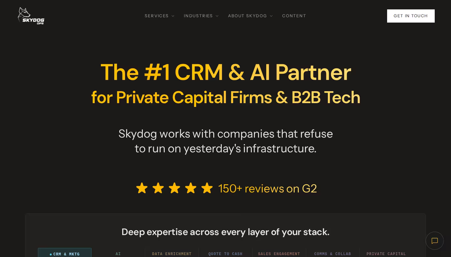 Skydog Ops homepage screenshot