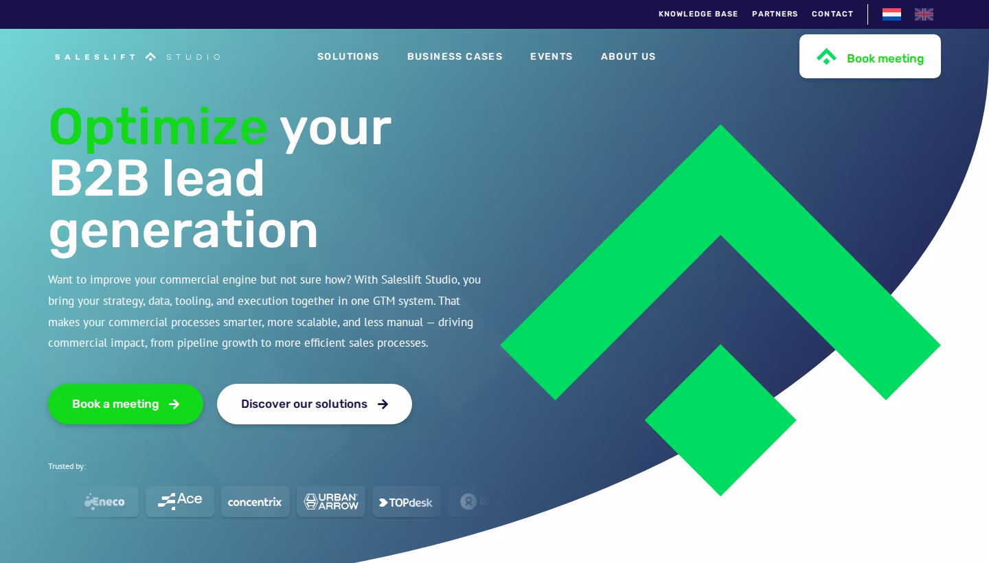 Saleslift Studio homepage screenshot