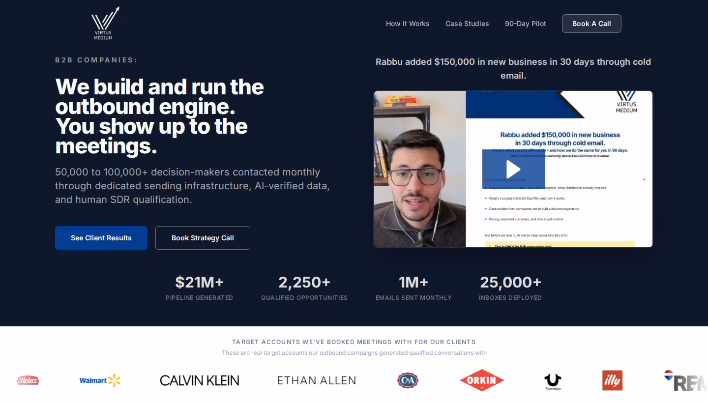 Virtus Medium homepage screenshot