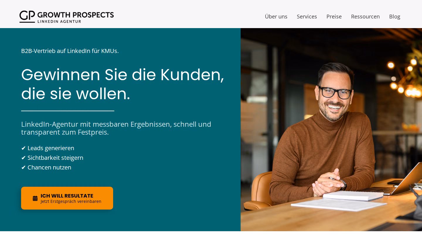 Growth Prospects homepage screenshot
