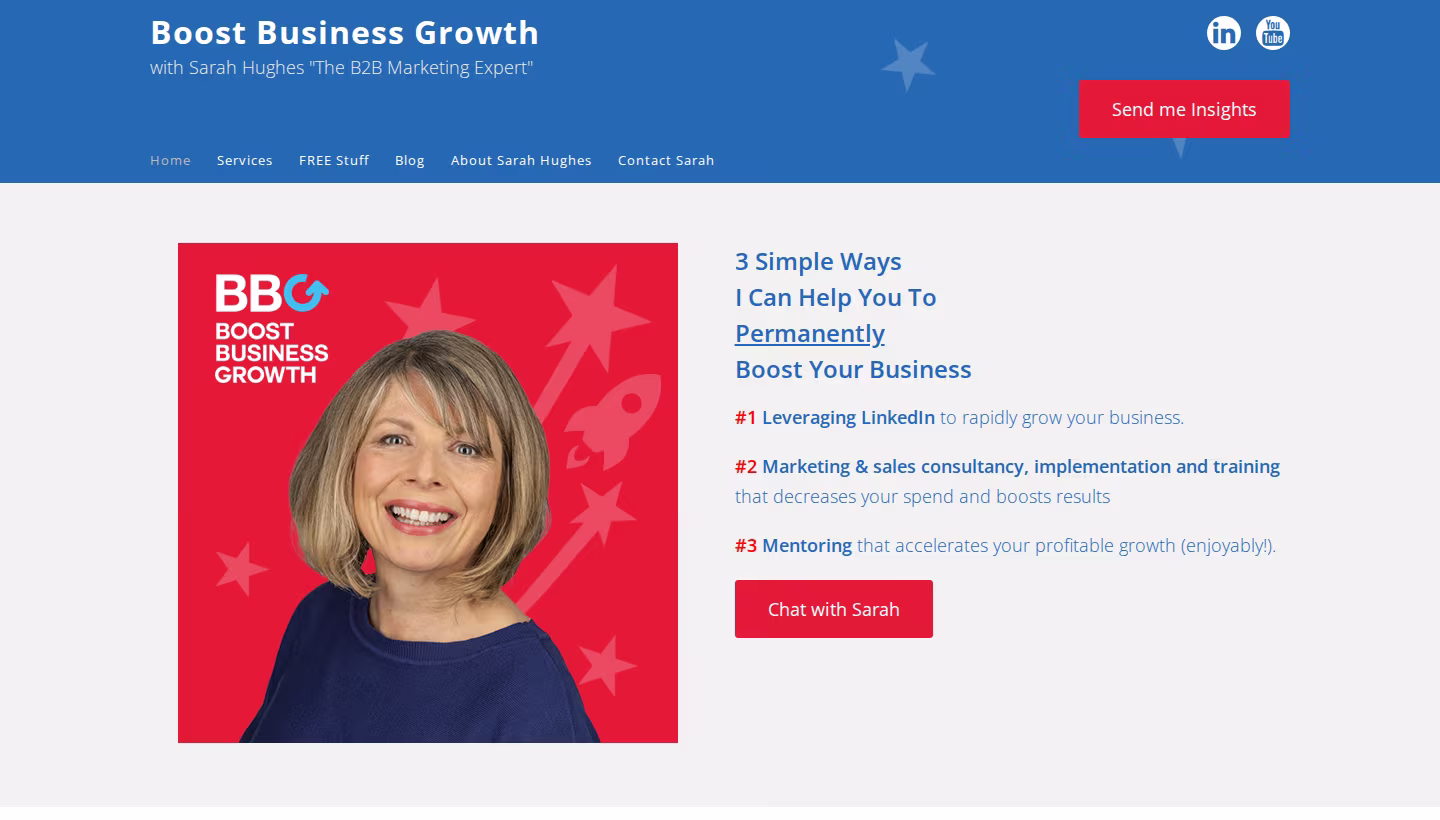 Boost Business Growth homepage screenshot