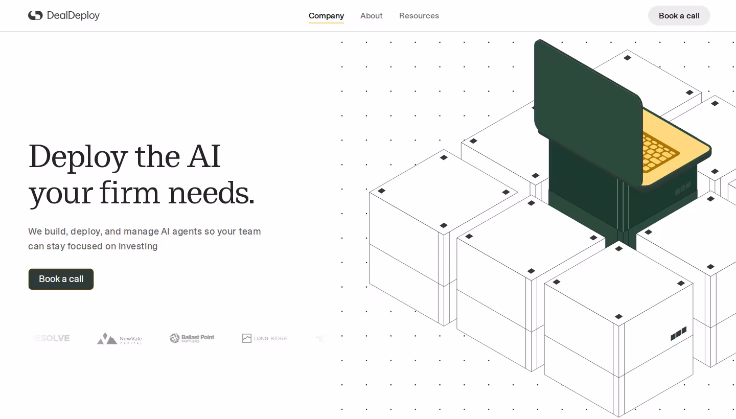 DealDeploy homepage screenshot