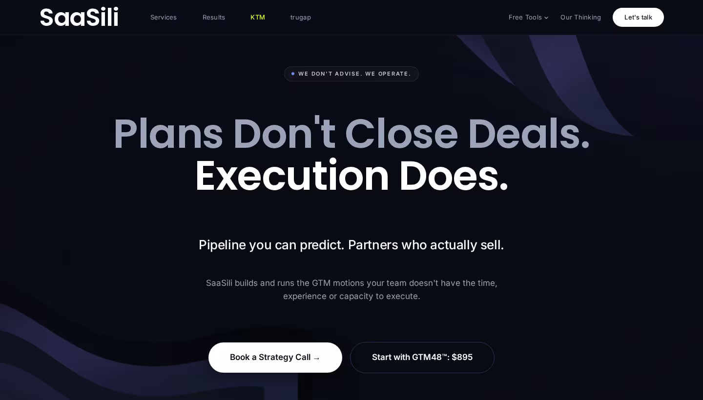 SaaSili homepage screenshot
