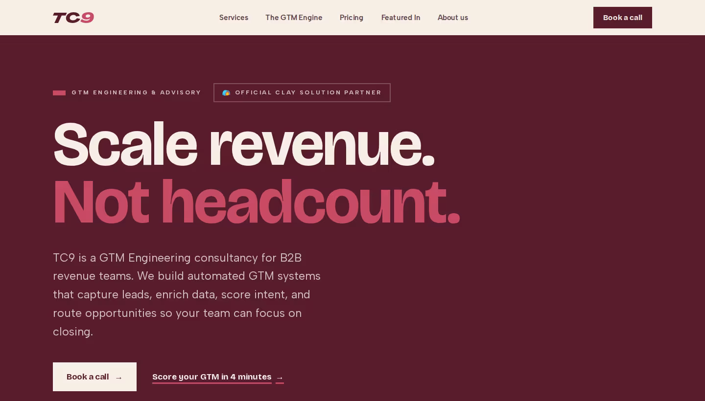 TC9 homepage screenshot