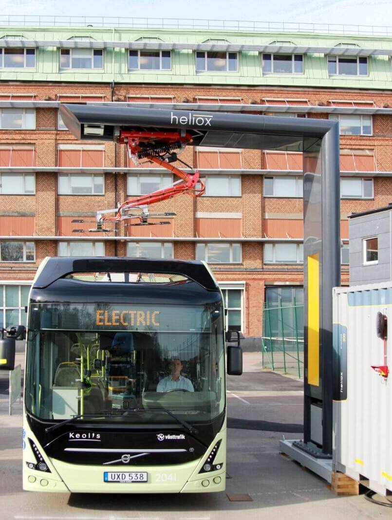 Volvo and Heliox Inaugurate Charging Station for Electric Busses Based on OppCharge