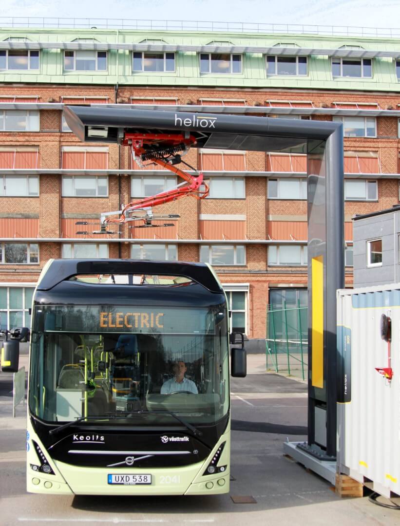Volvo and Heliox Inaugurate Charging Station for Electric Busses Based on OppCharge