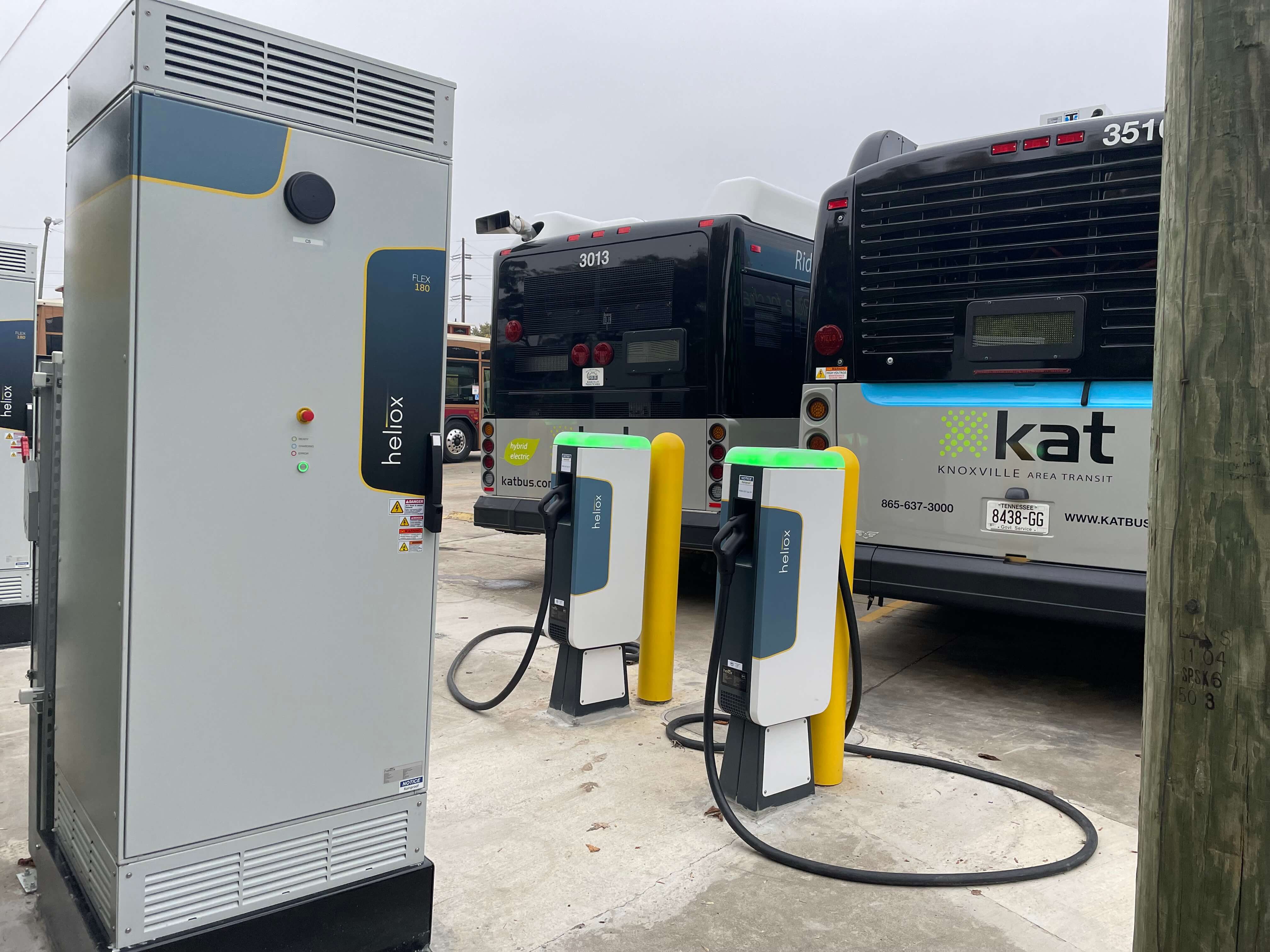 Knoxville Area Transit (KAT) Chooses Heliox’s 180kW Flex Charger to Power New Fleet of Electric Buses