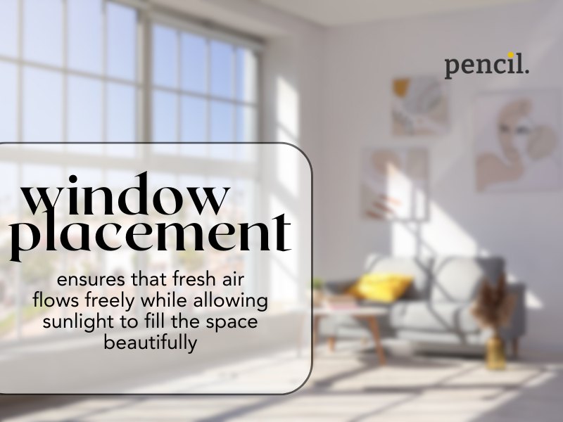 window placement is important in your lot orientation