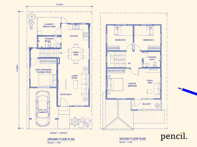 150 sqm layout blueprint ideas